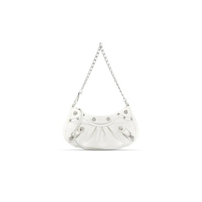 BALENCIAGA WOMEN'S LE CAGOLE CHAIN BAG MINI IN WHITE 69581423EBY9016 (20.8*13*4.3cm)